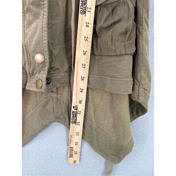 NWT XCVI Womens Green Full Zip Hooded Utility Jacket Coat Size Small - Picture 7 of 9